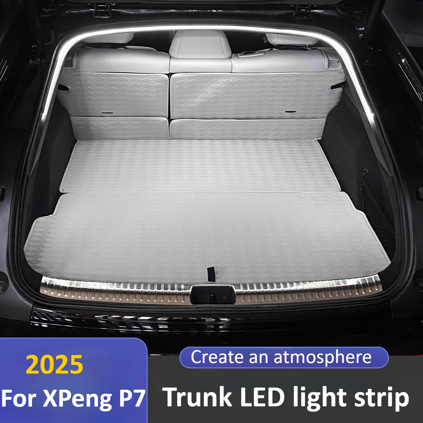 

For XPeng P7 2025 Trunk LED Light Strip Auxiliary Lighting Atmosphere Light Strip Interior Accessories