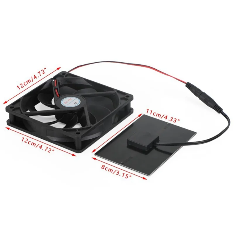 3 واط مجموعة مروحة الألواح الشمسية لوحة طاقة شمسية مجموعة مروحة تهوية العادم للحمام بيت الحيوانات الأليفة