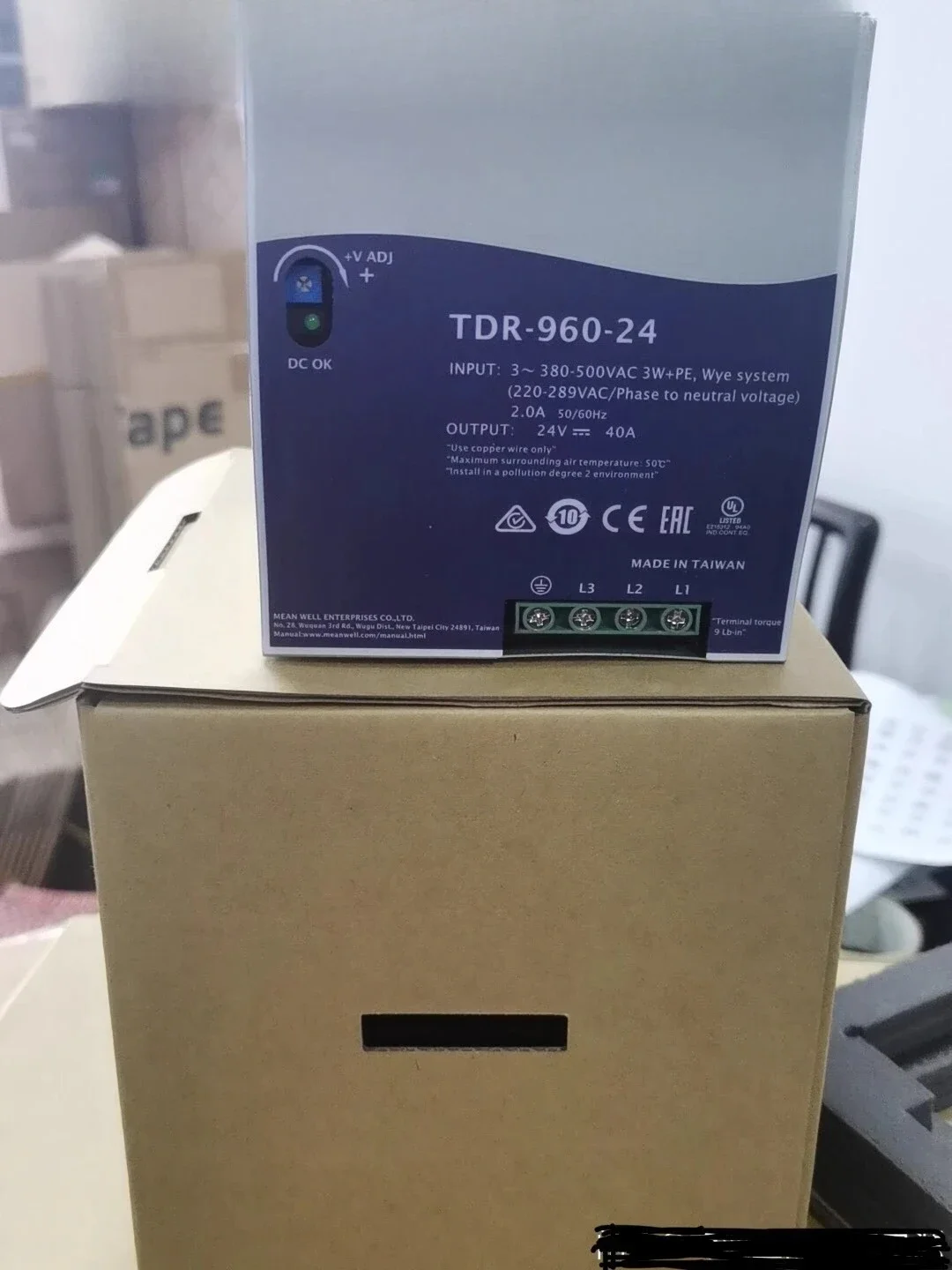 

TDR-960-24 Rail Power Supply 24V40A Replaces DRT-960-24