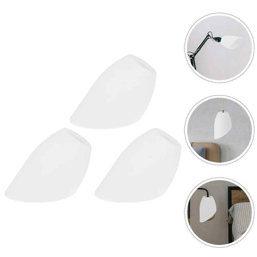 

3Pcs Plastic Inclined Head Lamp Shade Table Light Cover Decorative LED Lamp-Chimney for Living Room Bedroom Study