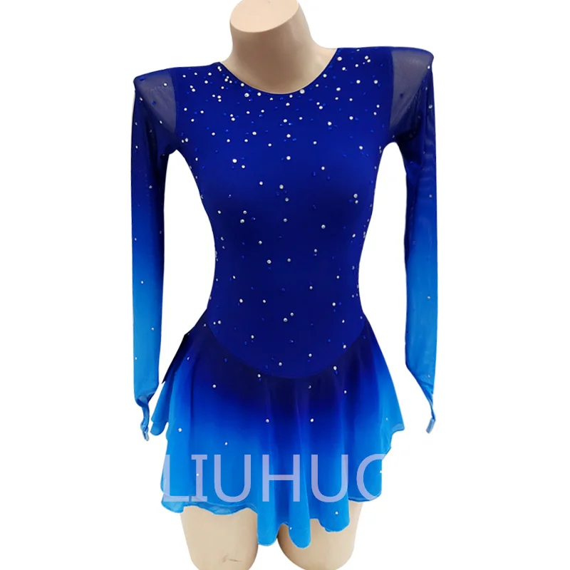 LIUHUO Figure Skating Dress For Teens Girls Women Competitions Leotards Winter Stage Show Competition Uniform