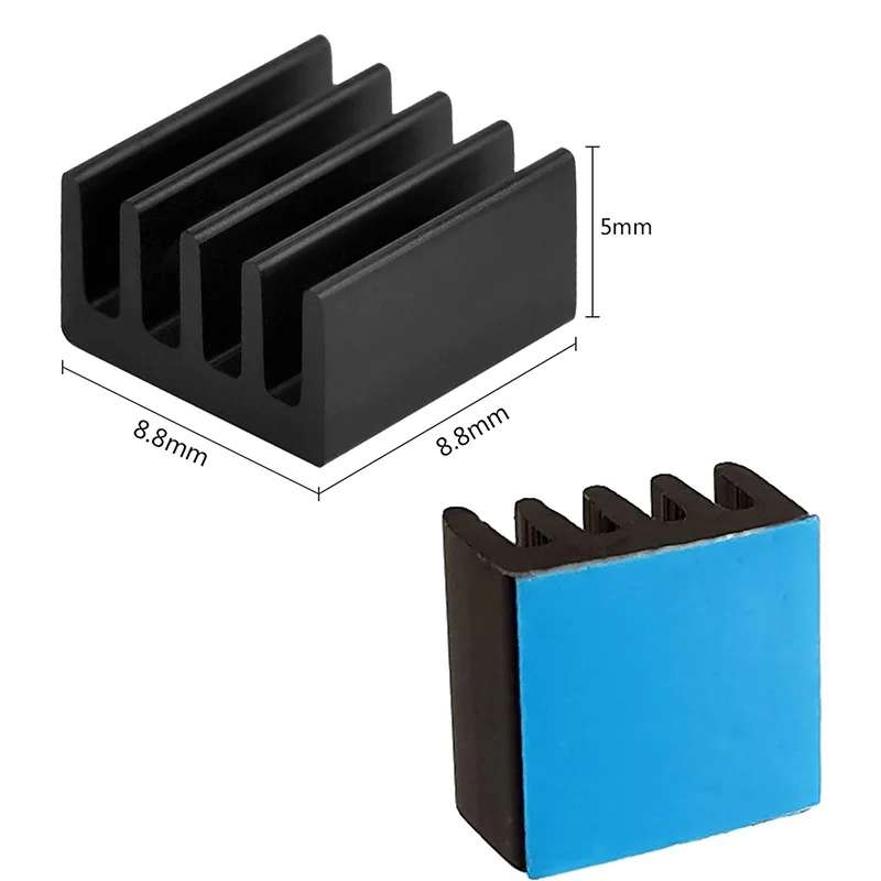 Aluminum Heatsink Radiator Heat sink for Electronic IC Chip RAM MOS Dynatron Raspberry Pi Cooling With Thermal Conductive Tape