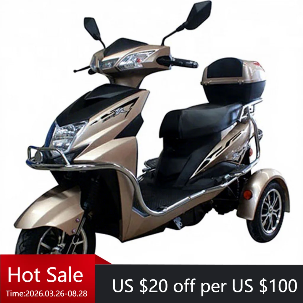 YC Chinese factory adult 3-wheel all-terrain motorcycle electric scooter electric rickshaw disabled with adult/elderly padals