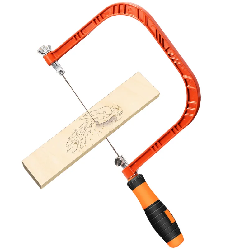 

Регулируемая деревообрабатывающая пила, копировальная пила с 5 пильными полотнами для деревянного лука, инструменты «сделай сам», деревообрабатывающая проволочная рама, пильное полотно, режущий ручной инструмент