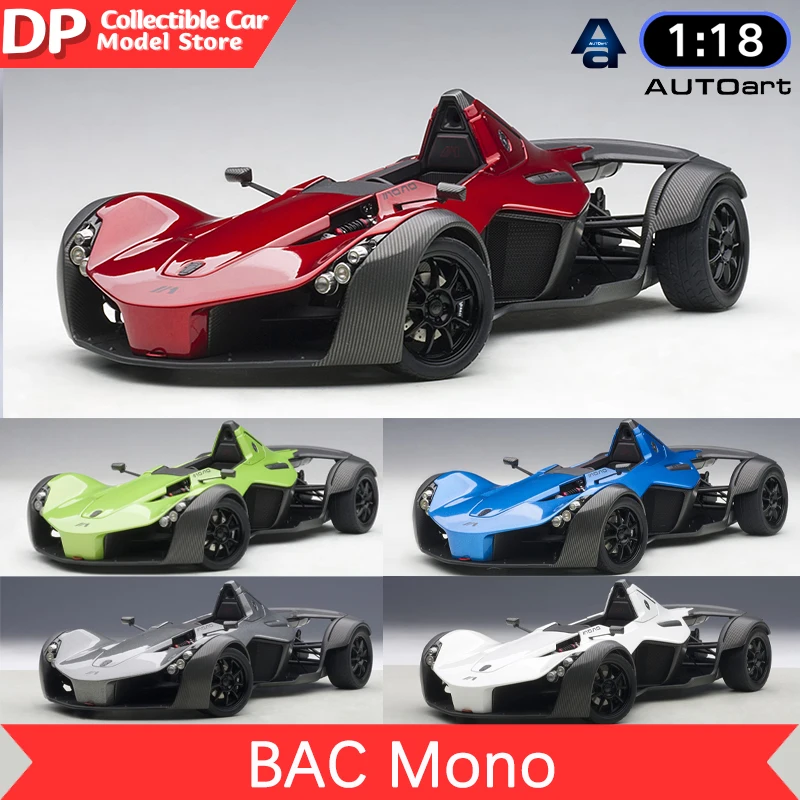 Autoart BAC MONO 1/18 รุ่นรถ METALLIC Blue/Pearl White/สีดํา/สีแดง/สีเขียว/Gunmetal สะสมรถ Diecast