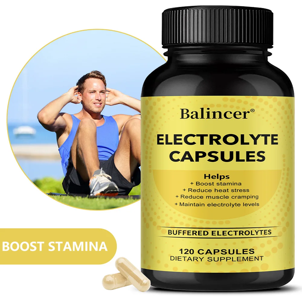 

Electrolytes Capsules - with Magnesium, Sodium, Potassium, Chloride, Vitamins D3, Powerful Hydration, Muscle and Energy Support
