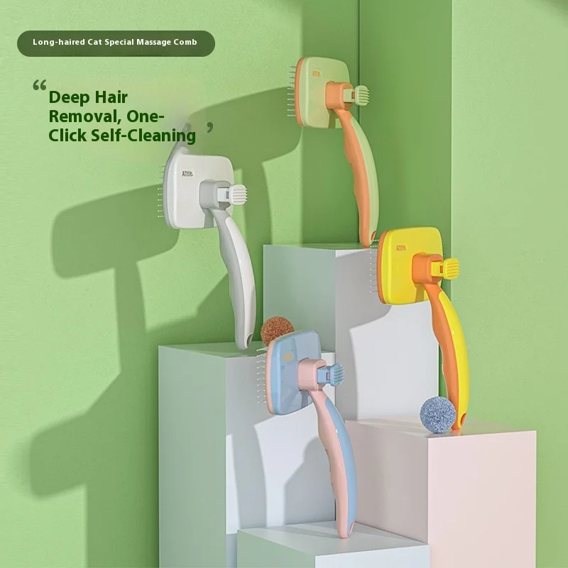 

Pet Comb One Click Hair Removal for Dogs Cat Needle Comb Can be Washed with High Temperature Water