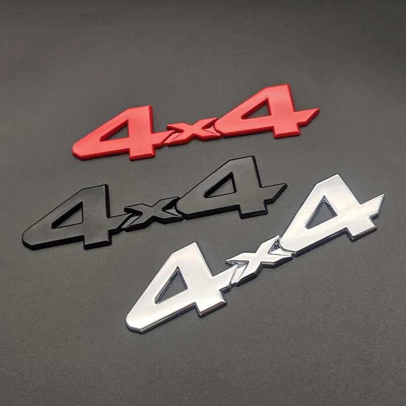 ثلاثية الأبعاد معدن أحمر كروم أسود شعار السيارة الخلفي 4x4 شعار لتويوتا تاكوما تندرا 4X4 شارة رسائل عدد ملصق اكسسوارات السيارات