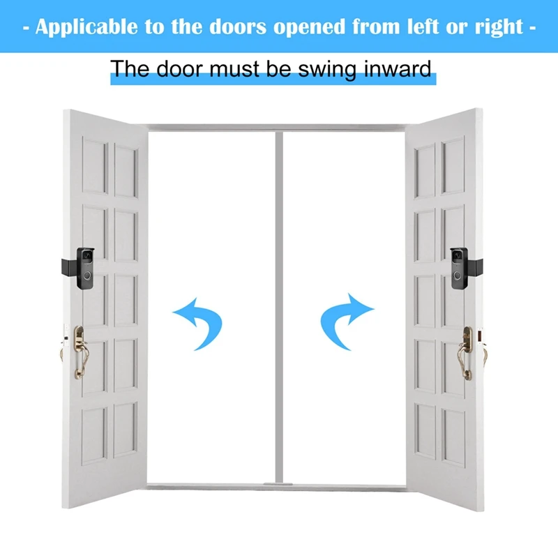 Para montagem de campainha piscante, suporte de montagem de porta de campainha de vídeo antirroubo sem perfuração, não bloquear sensor de movimento de campainha