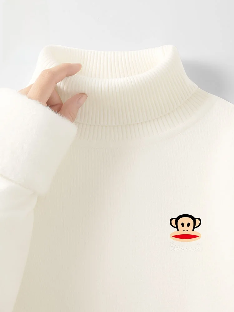 

High Collar Fce Lined Knitwear Men's Base Layer Sweater Autumn Winter Faion Urban Sle Animal Print Thiene...