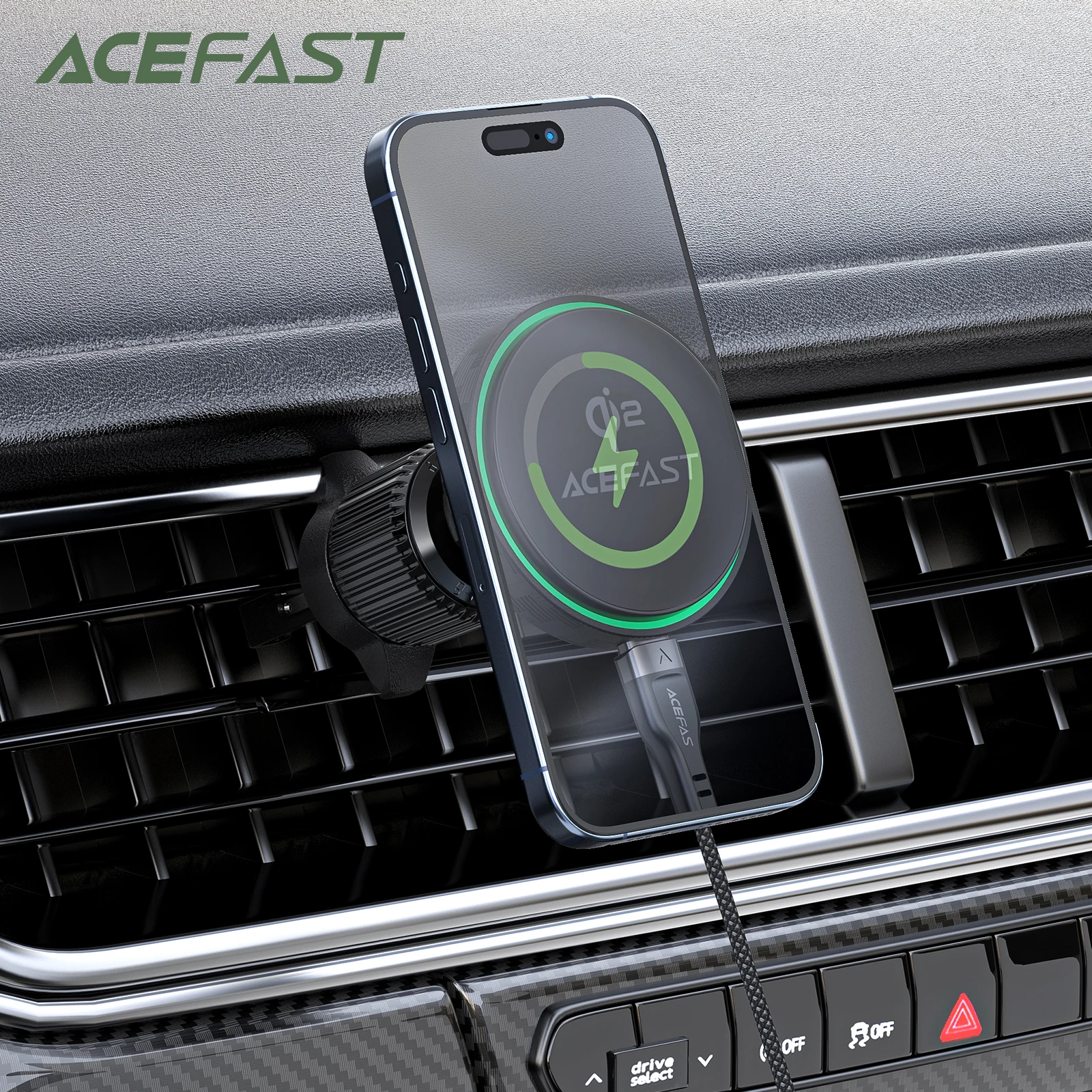 

ACEFAST Qi2 15W Magnetic Wireless Charging Car Holder For iPhone 12/13/14/15/16Pro Max Fast Charging Air Vent Clip Mount Bracket