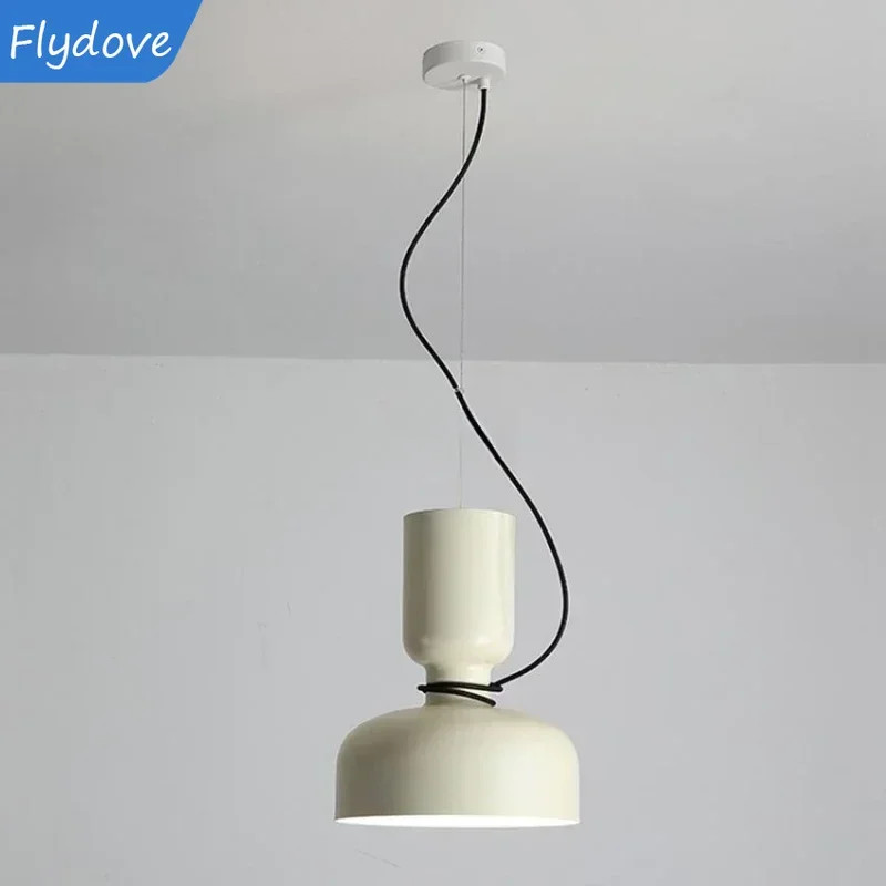 Nordic Danish Designer Bar Counter Restaurant Chandelier Forged Iron Lampshade LED Lighting Study Headboard Interior Decoration