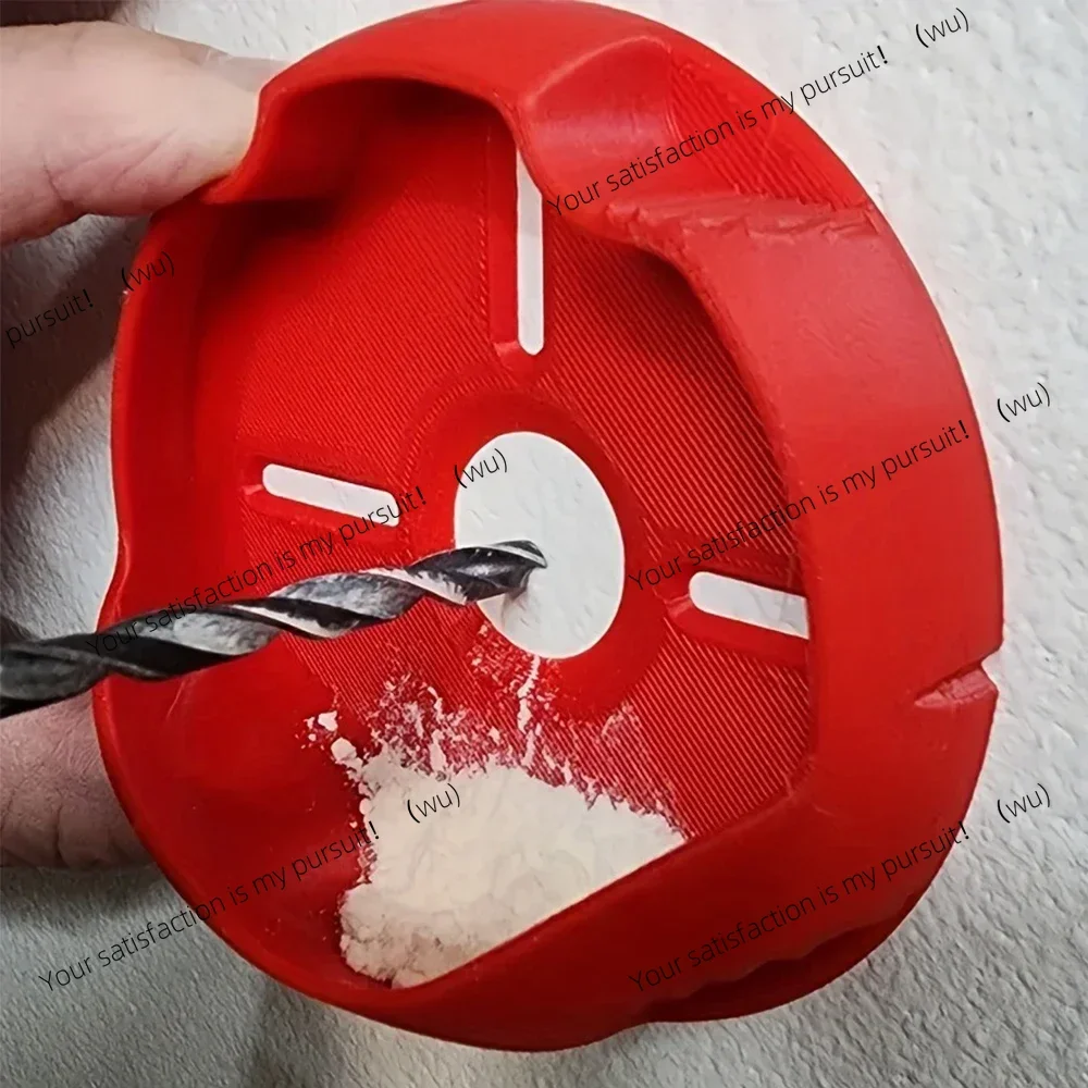 مجمع غبار الحفر، صندوق غبار الحفر القابل لإعادة الاستخدام، جهاز وعاء الغبار الأحمر، مقاوم للغبار، متعدد الوظائف #4