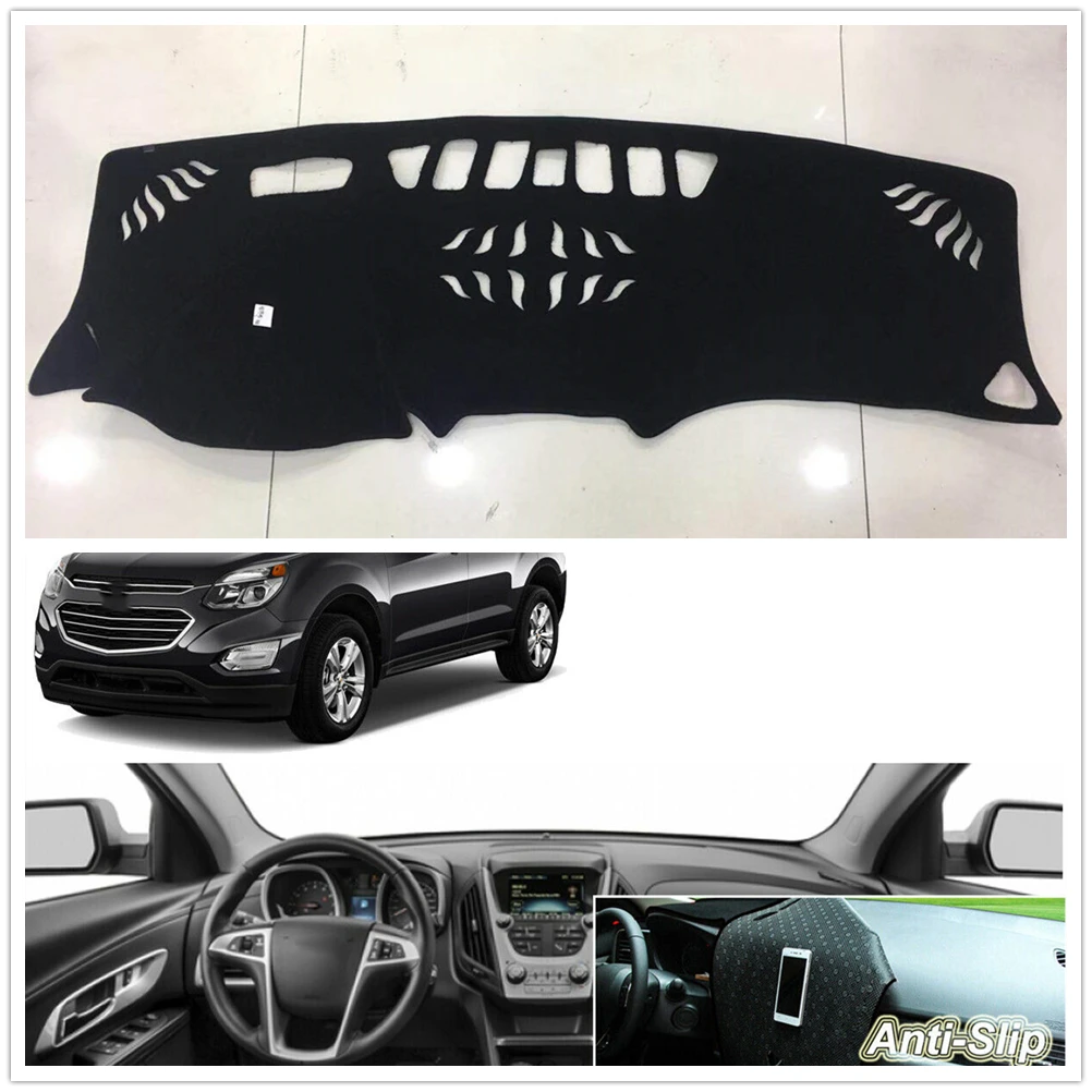 

For Chevrolet Equinox 2017+ Dash Mat Cover Black Non-Slip Dashboard Sun Pad