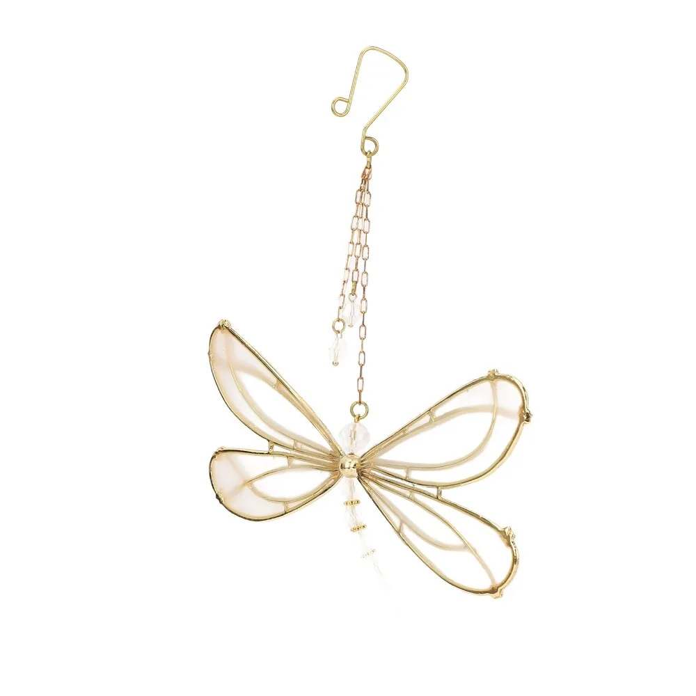 Hanging Design Dragonfly Crystal Suncatcher Dragonfly Shape Reflective Crystal Hanging Crystal Suncatcher Prism Effect