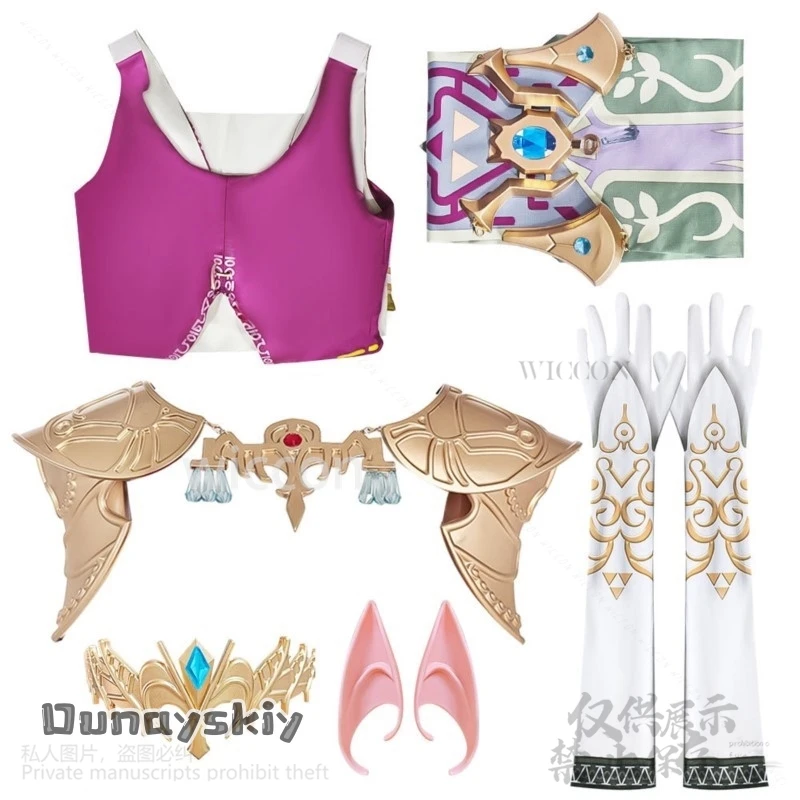 أنيمي لعبة الأميرة تأثيري الكرتون التقليدية طباعة ريترو أنيق فستان طويل لوليتا ثلاثية الأبعاد حمض البوليلاكتيك الدعائم الباروكات مخصصة