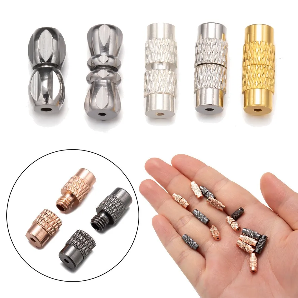 

20Pcs Cylindrical Screw Clasps Fasteners Buckles Closed Beading End Steampunk Connector DIY Bracelet Necklace Jewelry Making