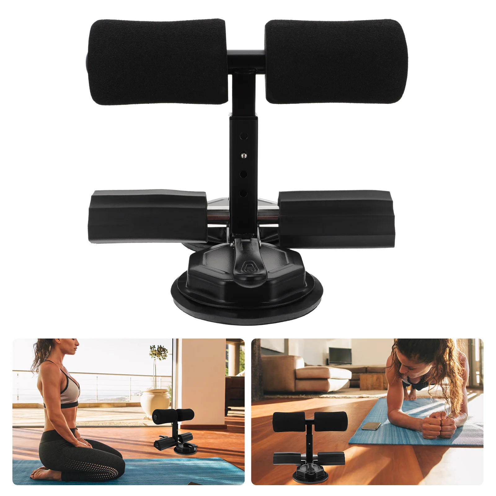 

1 pc Dual Suction Sit Up Assistant Equipment Strong Power Non Slip Adjustable Height Multi Functional Fitness Training Tool For