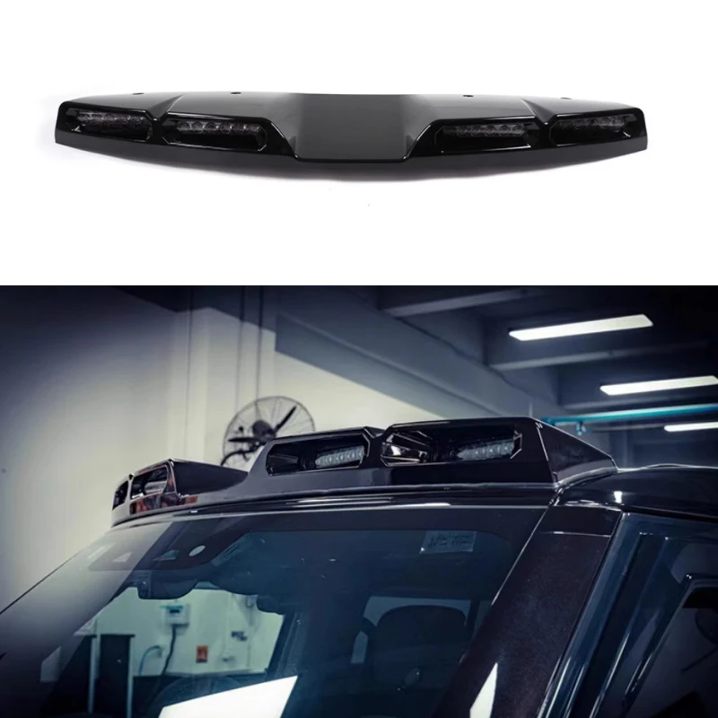 

LED Car Top Light Fit for Land Rover Defender 2020-2023 Gloss Black Auto Front Roof Spoiler Lamp Car Modification Parts