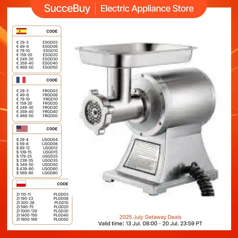 VEVOR 122 กิโลกรัม/ชั่วโมง 250 กิโลกรัม/ชั่วโมงไฟฟ้าเนื้อ Mincer Chopper Heavy Duty โปรเซสเซอร์อาหารเครื่องใช้ในครัว Commercial เครื่องบด
