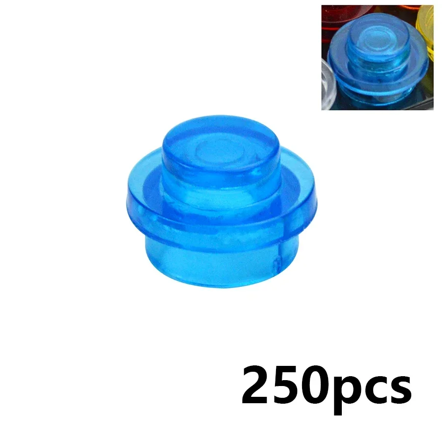 Plate 1*1 Figures Lamp Bricks Round 1x1 Dot DIY Building Blocks 250Pcs MOC Assemble Particles 4073 6141 15570 Toy for Kids