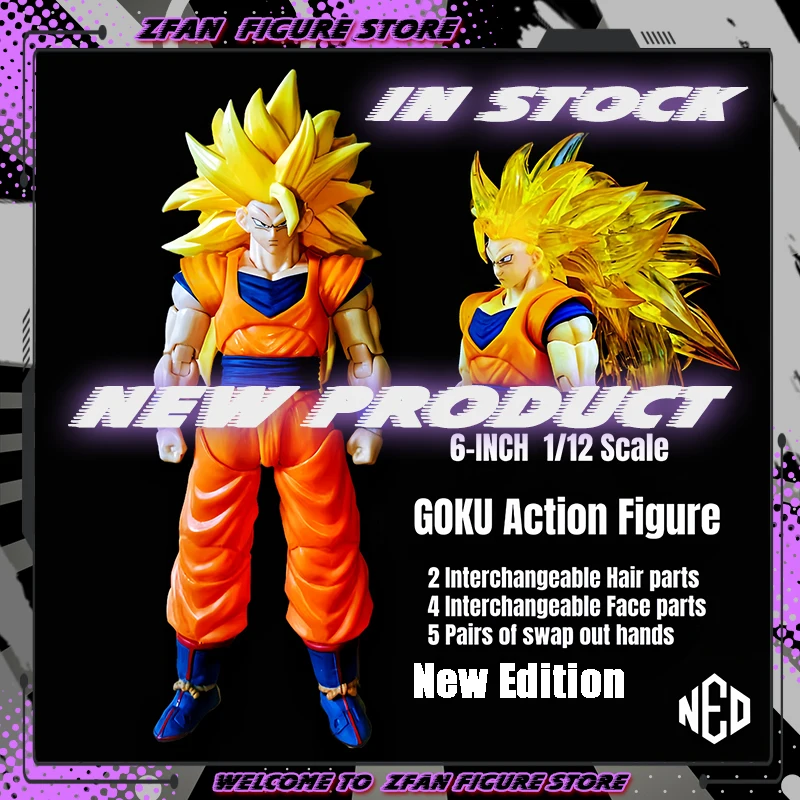 

New Neokong Studio Model Ssj3 Goku Action Figures Super 3 Vegito Figurine Dragon Ball SHF 3.0 Anime Figures Collection Model Toy