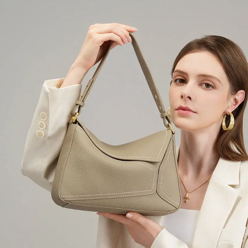 Top-Layer Cowhide Geometric Unique Design, Niche Crossbody Women, Fashion Luxury Suitable Commuting, With A High-End Feel, Can B