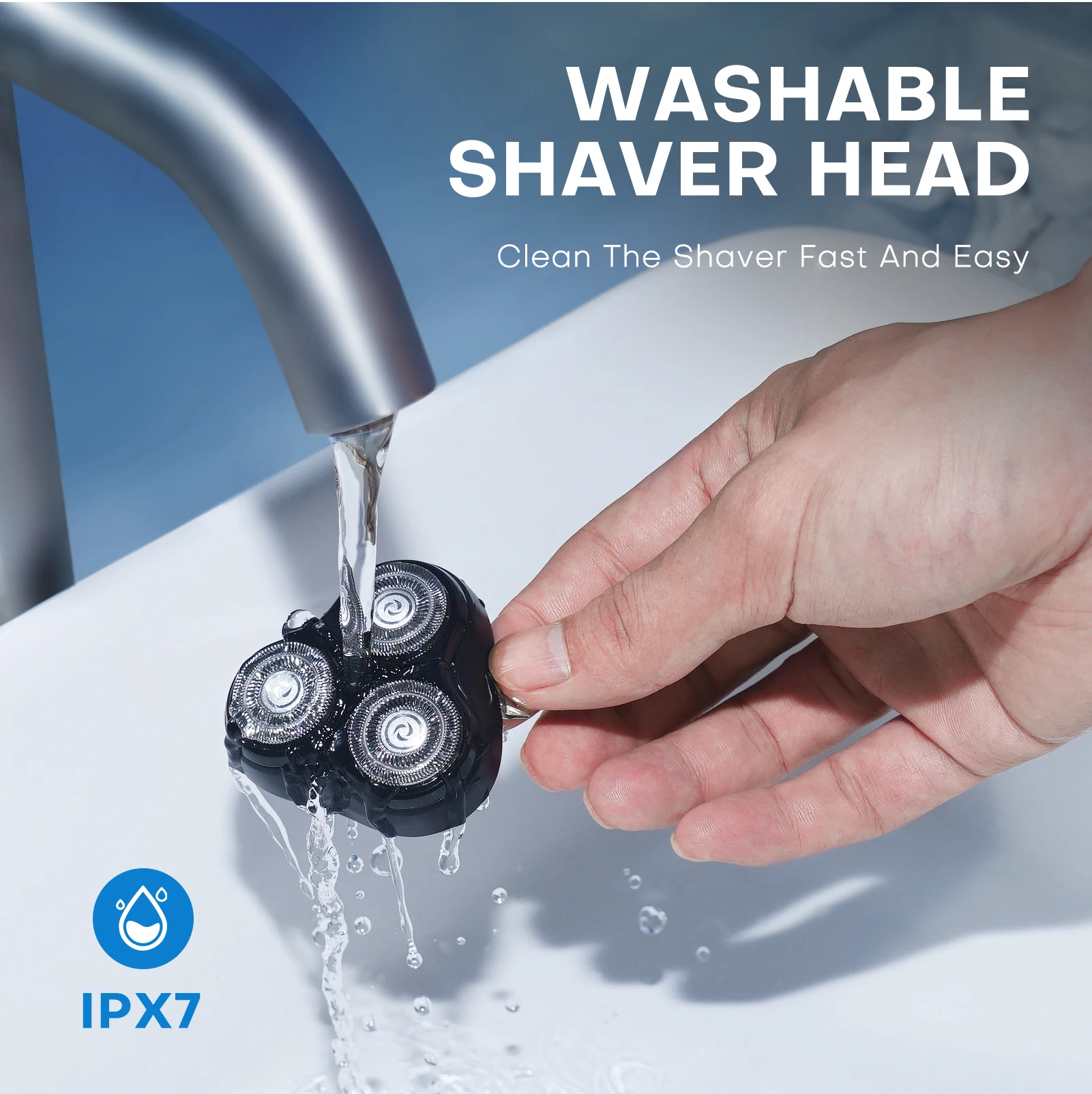 Pfay-男性用の電気フローティングシェーバー,男性用の回転式かみそり,タイプc,USB,充電式,顔とあごひげ用