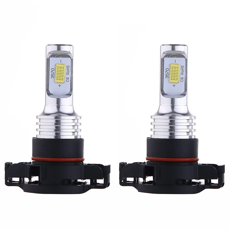 2PCS PSX24W 5202 White LED Fog Driving Light Bulbs For 2010-2019 Jeep JK JL Dodge