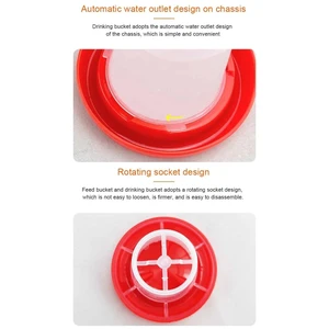 وحدة تغذية مياه بلاستيكية أوتوماتيكية للدواجن ، حاويات طعام للدجاج والطيور والسمان ، سهلة أعلى 6 مبيعات لنتف الدجاج - رقم 5