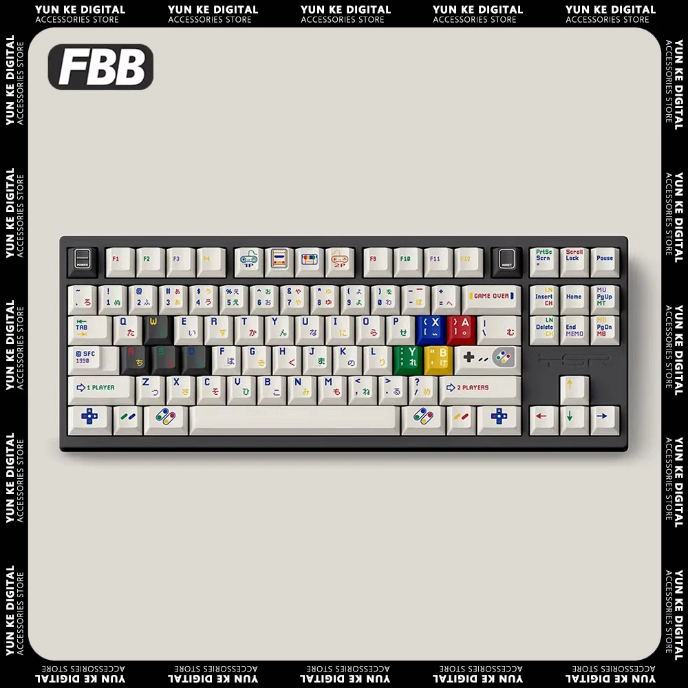 

FBB MAKER SFC1990 Mechanical Keyboard Keycaps Set 171 Keys Sublimation PBT Keycap Personalized Pc Gamer Accessories Office Gifts