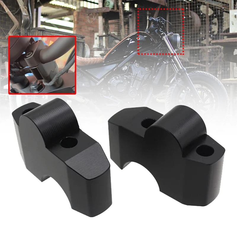 

Motorcycle Accessories Aluminum Handlebar Riser Mount Clamp Handlebar High Lifter Risers For HONDA Rebel 1100 CMX1100 2017-2023