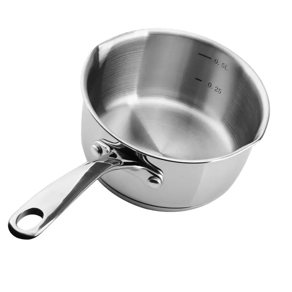 Stainless Steel Sauce Pan Small Milk Pan Kitchen Tools 500ml