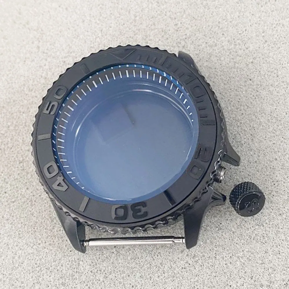 41.5 Stainless Steel Black Inner Shadow PVD Black Watch Substitute SKX Compatible NH35 Movement Customization