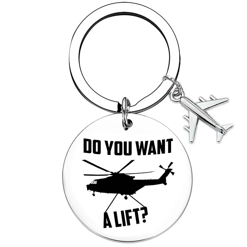 New Helicopter Pilot Keychain Pendant Traveling Gifts Airplane Key Chain