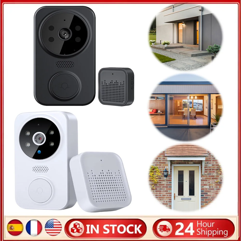 

WiFi Video Doorbell Camera With Chime 2-Way Audio Video Doorbell Camera APP Remote Monitoring Intelligent Doorbell for Home
