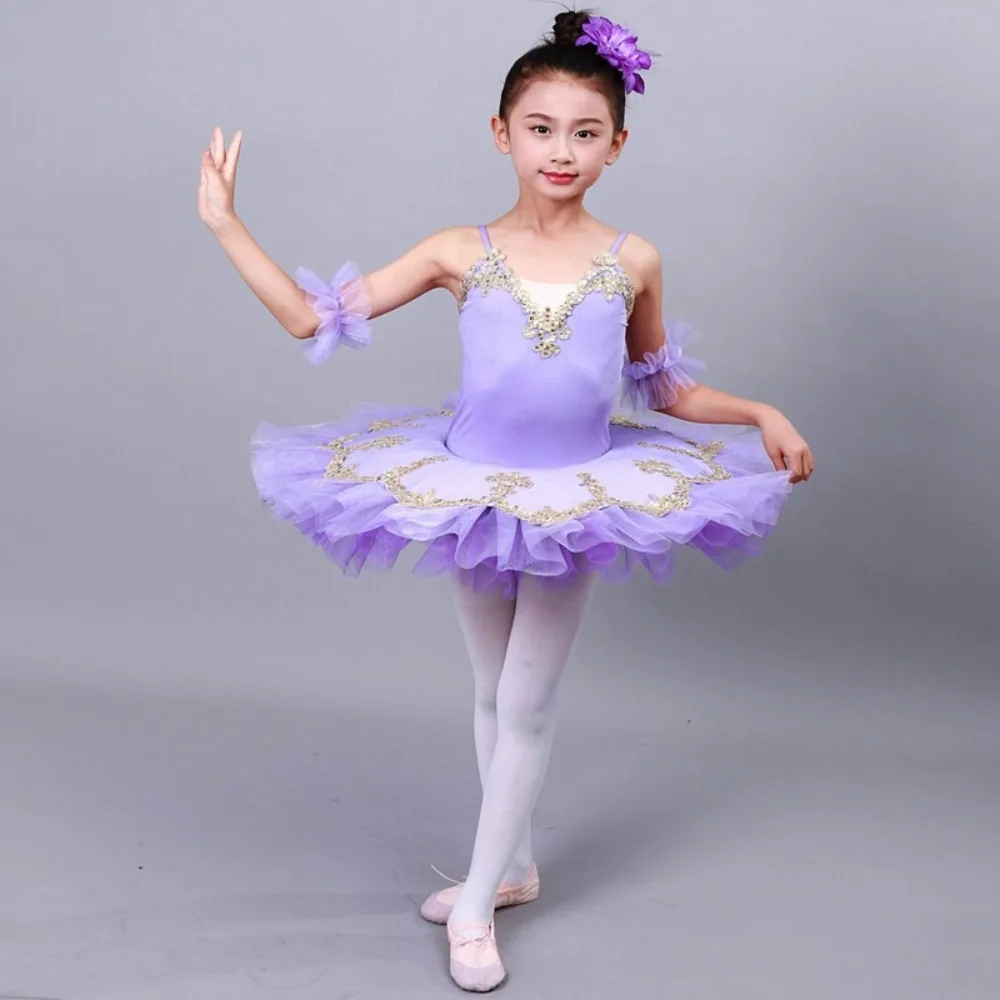 Performance Fairy Ballet Tutu Leotards for Girls Dress Dance Wear Stage Costumes Kids Clothes Children Clothing Summer Princess