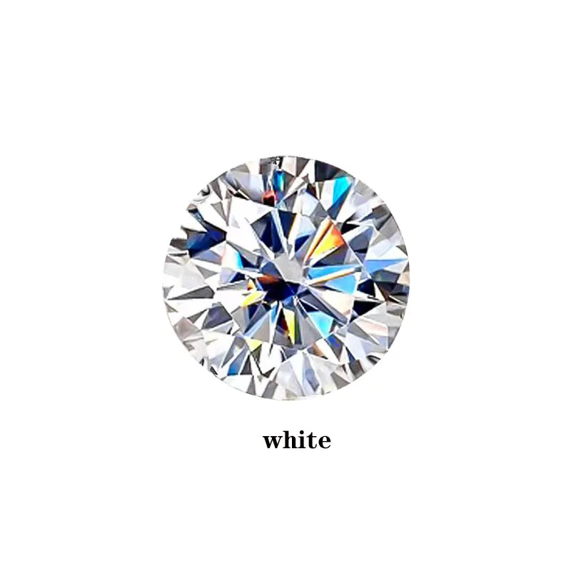 JECIRCON VVS1 Clarity D Color Moissanite Loose Diamond Colored Moissanite Diamond with GRA Certificate Waist Code Black Card