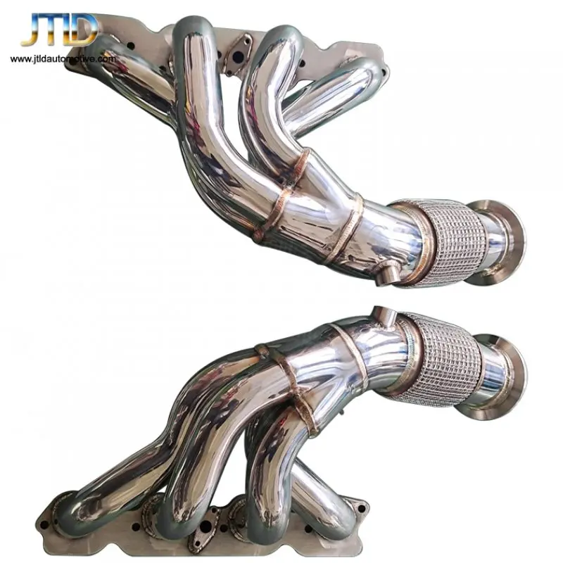 جودة عالية 304 الفولاذ المقاوم للصدأ البولندية الطاقة الملتوية مرنة النازل Exh-aust رأس المنوع لفيراري 458 #2