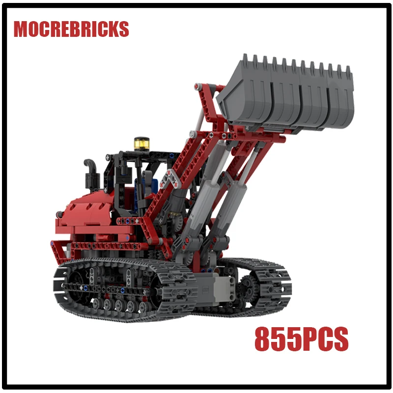 MOC-200871 City Modernized Engineering Model Building Blocks Tracked Loading Vehicle Puzzle Toys Children's Collection Gifts