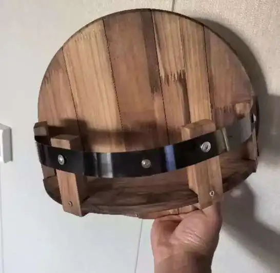 عيد الميلاد خشبية الحائط النبيذ الوقوف المكرر الرجعية جولة زجاجة النبيذ عرض موقف #4