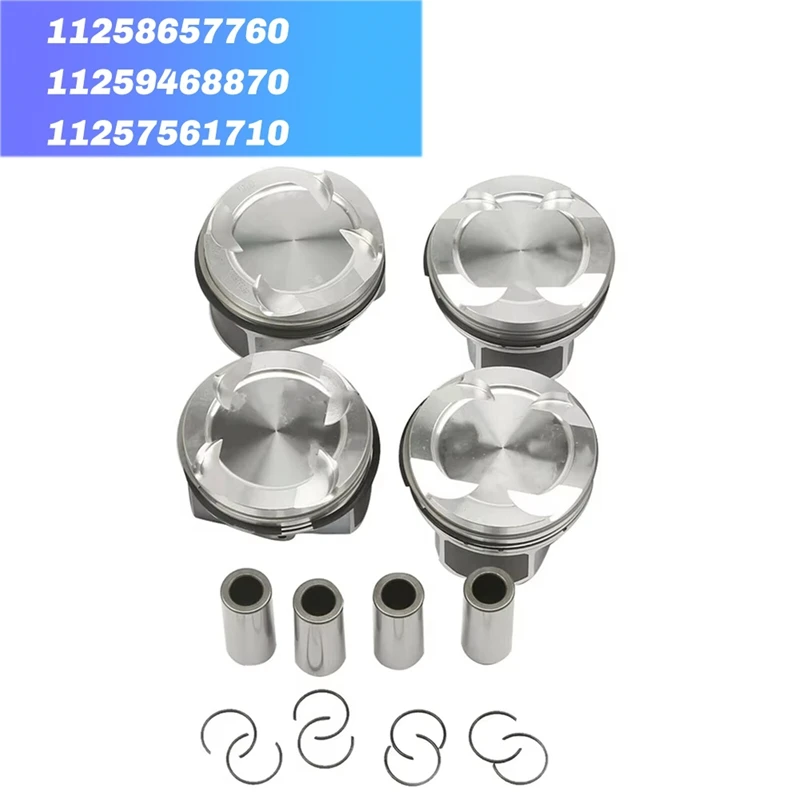 4Pcs 82Mm Engine Pistons Rings Set For BMW F20 F23 F33 F55 F56 G30 120I 220I 2.0T 11258657760 11259468870 11257561710