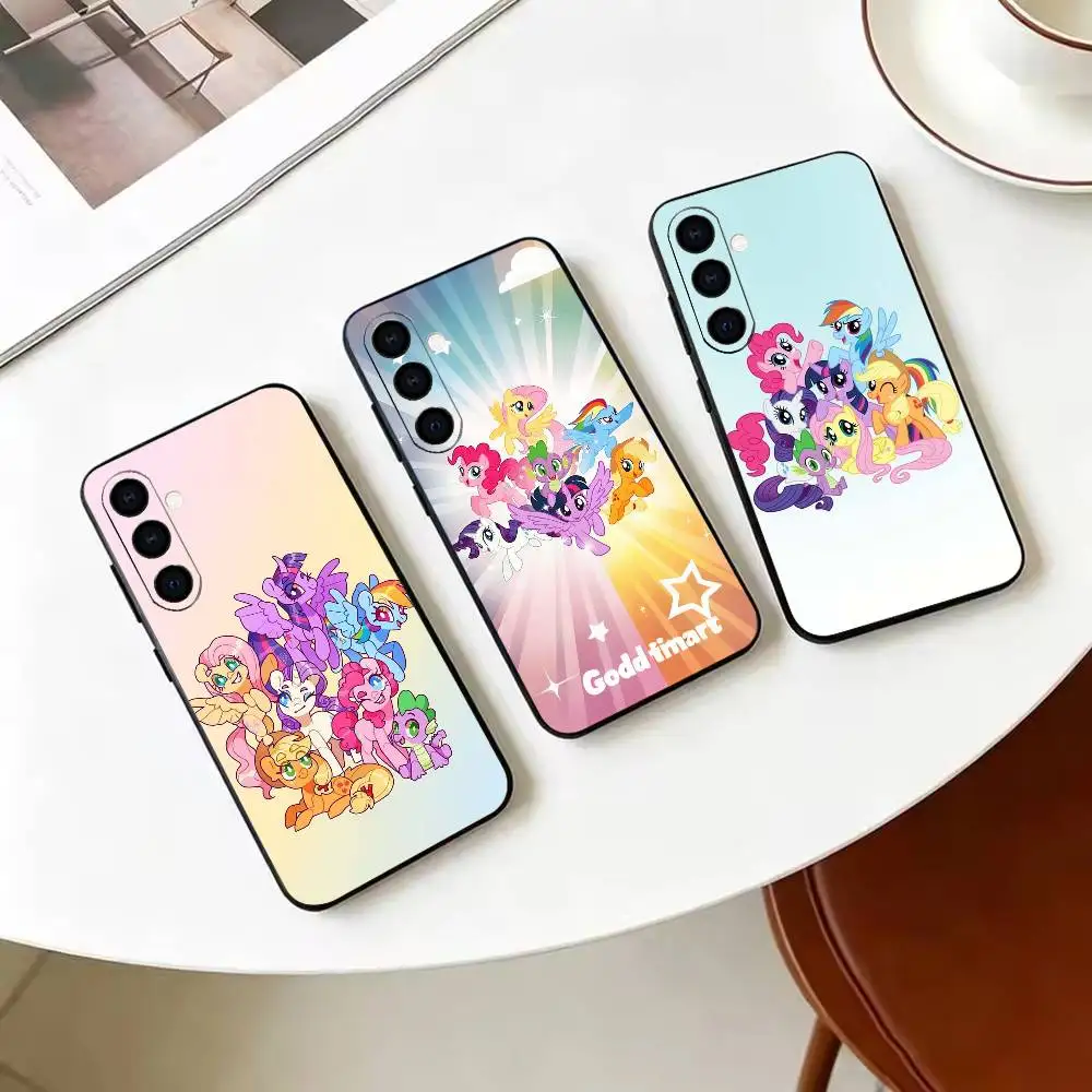 

cute My L-Little-P- Pony-a Phone Case For Samsung Galaxy A73, A72,A70,A53,A52,A51,Soft Silicone Black Cover