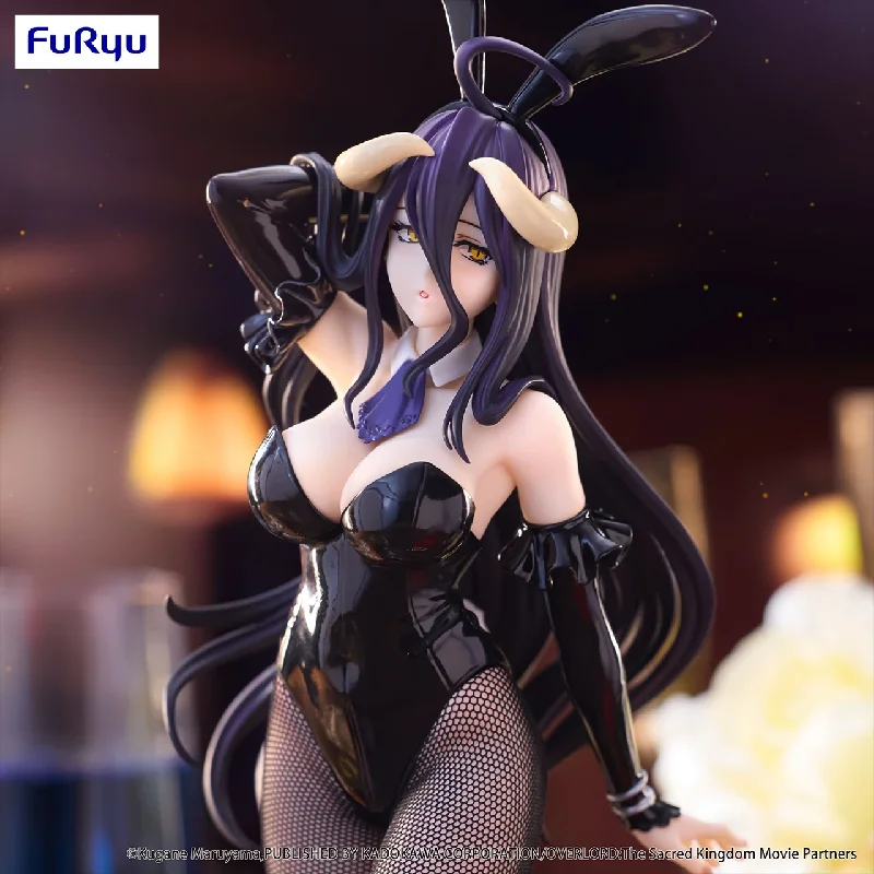 

FuRyu BB Albedo Black Bunny Girl Призовая фигурка Аниме Коллекционная статуя Фигурка Модель для фанатов Рождественский подарок