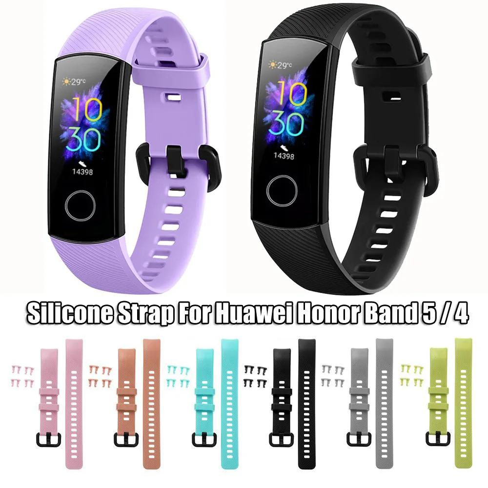 Silicone Wrist Strap For Honor Band 4 5 Smart Accessories Replacement Wristbands Strap For Honor Band 5 Bracelet Watch Band