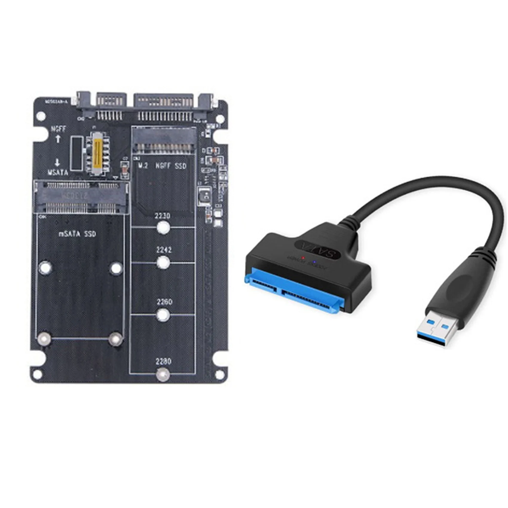 

Карта адаптера M.2 NGFF SSD — SATA 3.0 Карта адаптера MSATA SSD — SATA 3.0 Riser 2 в 1 с Easy Drive SATA