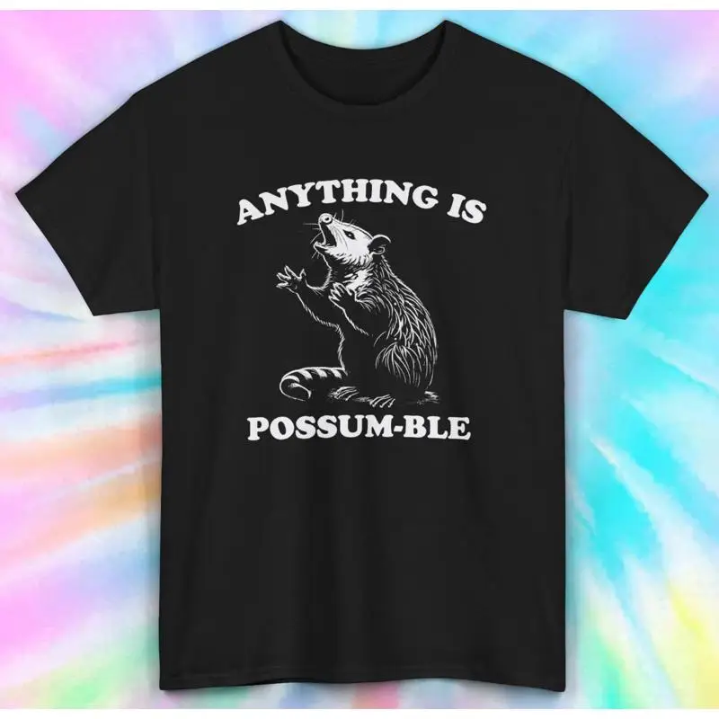 

Anything is Possum ble T Shirt Funny Opossum Animal S 5XL