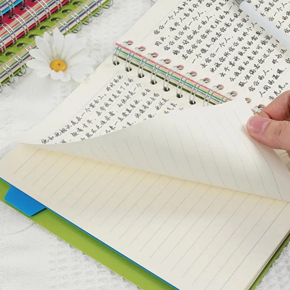 Caderno de papel grosso Premium espiral, A5, B5, com divisórias, Páginas espessadas para escrita suave 5 Assunto, Anel de bobina