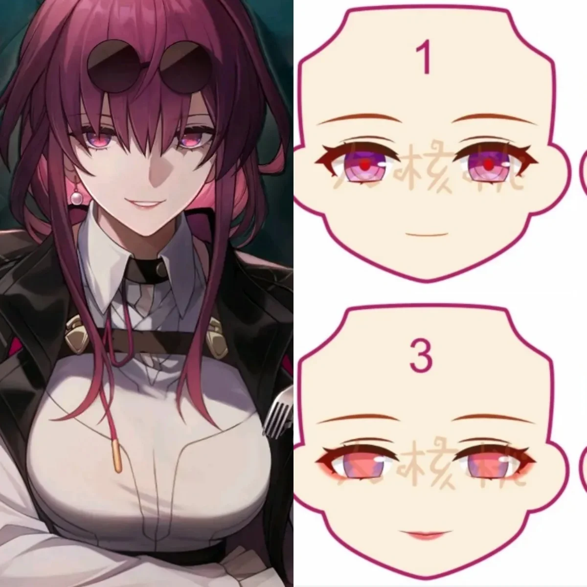 

Kafka Ob22 Ob24 Doll Face Handmade Water Sticker Finished Faceplate Anime Game Cosplay Toy Accessories