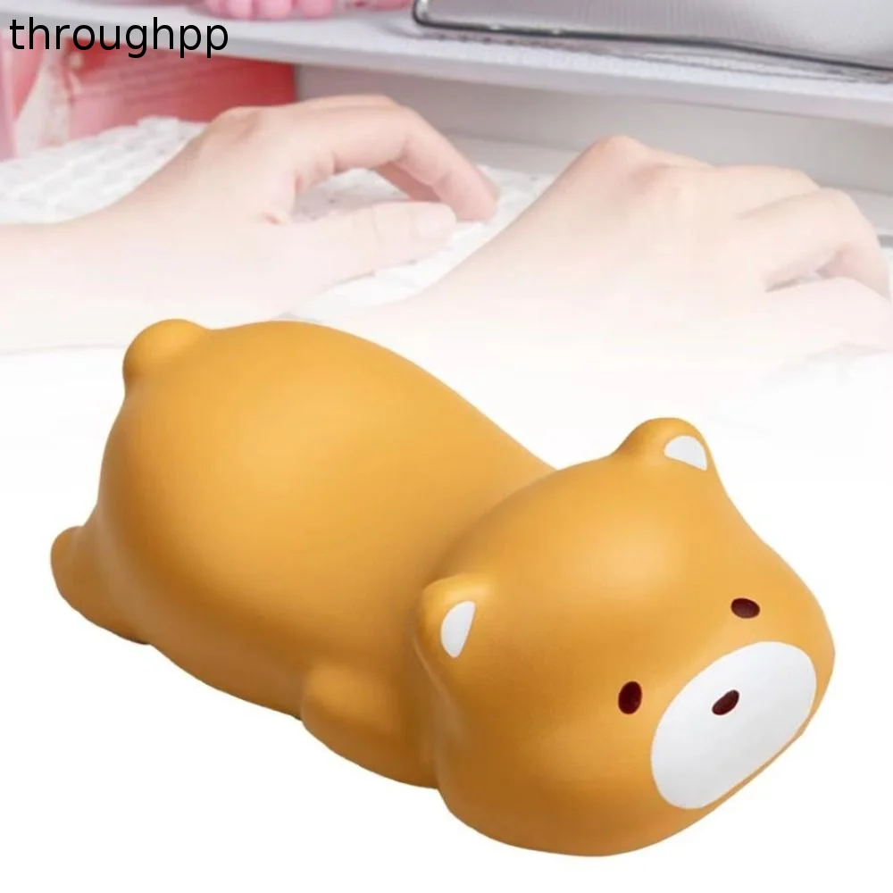 Soft Comfortable Wrist Rest Mouse Pad AntiSlip Frog Ergonomic Wrist Support Brown bear Dog Decompression Mouse Pad Office Use